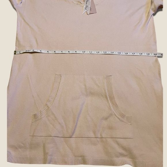 Philosophy - Grey/Cream French Terry Drawstring Hem Cropped Hoodie - size M - Picture 7 of 9